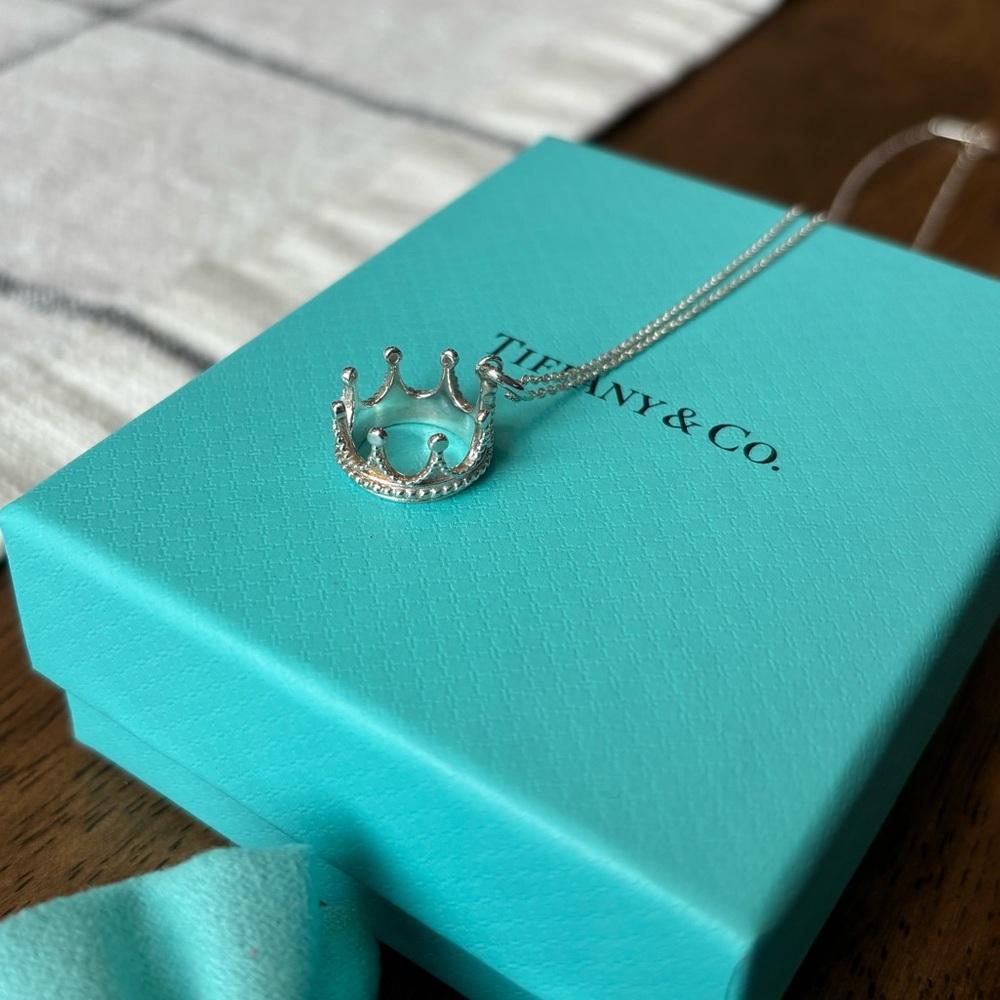 Tiffany & Co Crown Charm Necklace